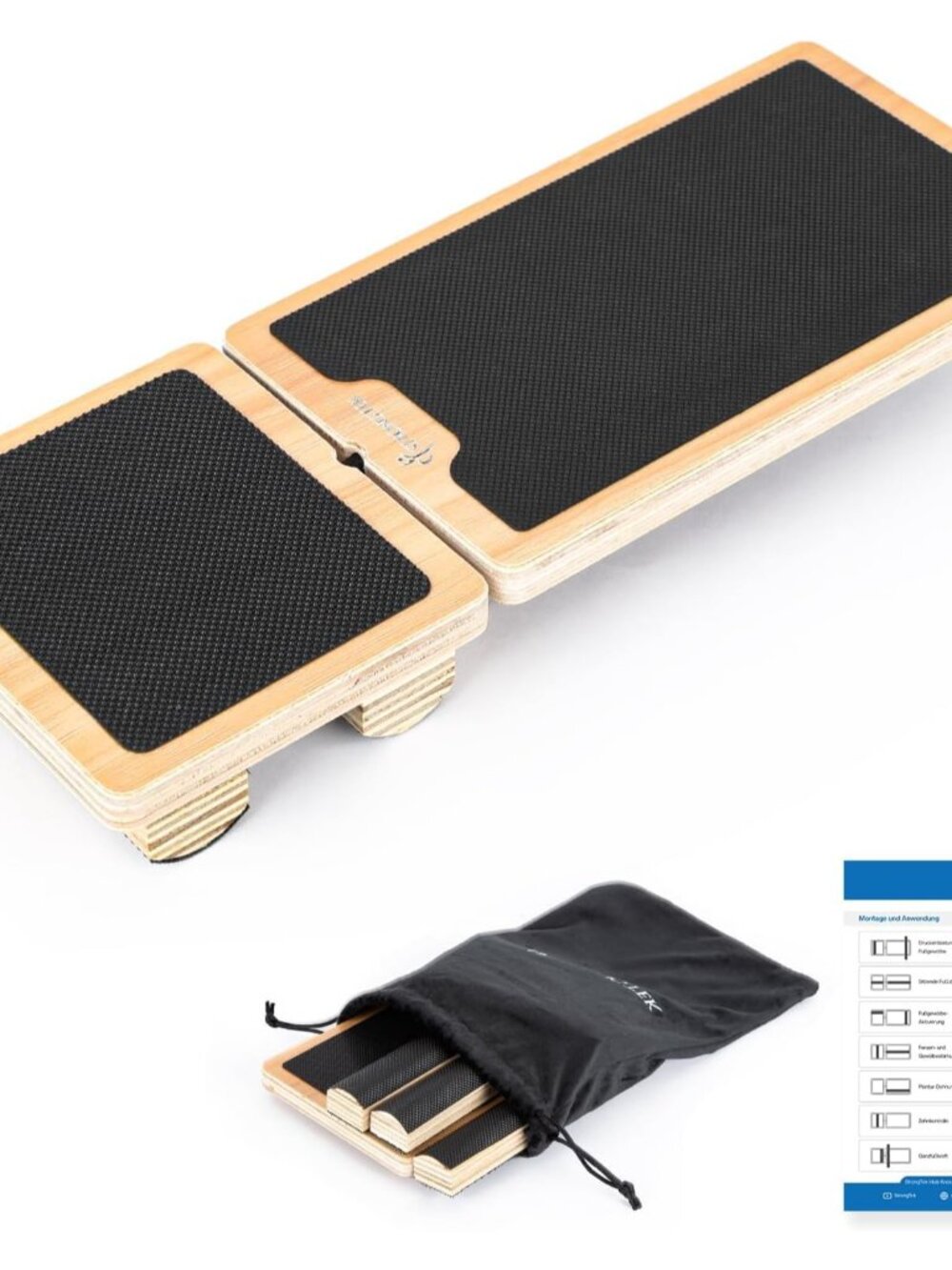 Ankle Mobility Board, Wooden Single-Leg Balance Trainer, Non-Slip